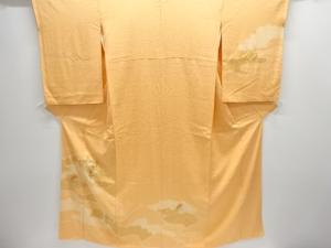 絞り花車模様刺繍訪問着